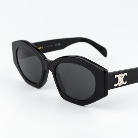 Celine TRIOMPHE Women Sunglasses Black Smoke Cat Eye CL40238U 01A NEW AUTHENTIC - Picture 5 of 15